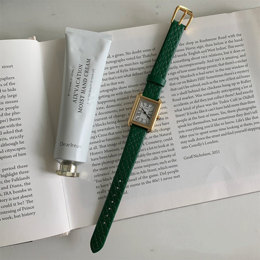 Reloj de Cuero Rectangular para Mujer - Diseño Clásico Simple - Image 10