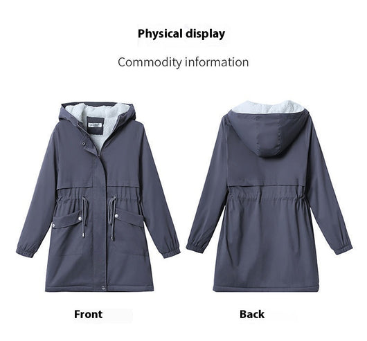 Abrigo Impermeable de Lana de Cordero Forrado en Polar - Diseño Ejecutivo Largo - Image 20