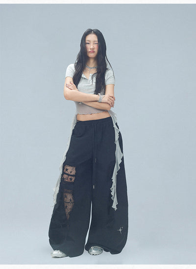 Pantalones Casuales Rotos con Parches Denim para Bailar - Image 36