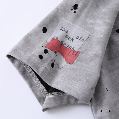 Camiseta Estilo Americano con Estampado Desgastado para Hombre - Image 4