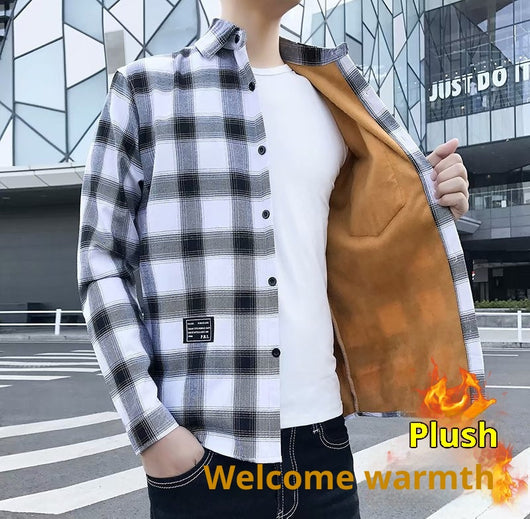 Camisa de Cuadros Térmica para Hombre con Forro de Polar - Image 7