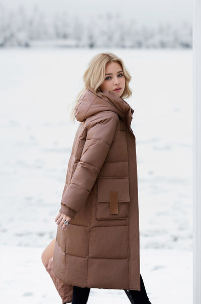 Abrigo de Algodón Grueso Overknee Suelto Premium para Invierno - Image 10