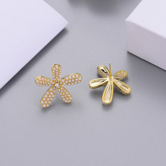 Aretes de Perla Temperamento Simple con Gancho para la Oreja - Image 3