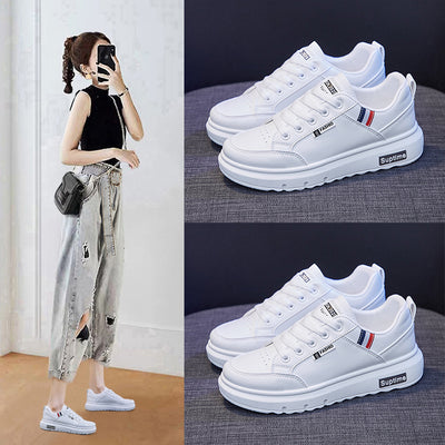 Zapatillas Blancas Deportivas Coreanas Versátiles para Mujer - Image 13
