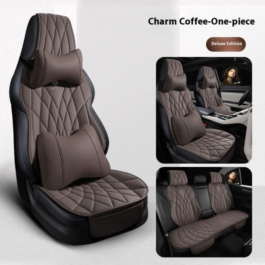 Funda de Asientos de Cuero Premium para Auto - Juego Completo 5 Plazas - Image 36