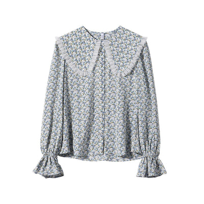 Blusa Estampada Cuadros Vichy con Cuello Muñeca - Image 7