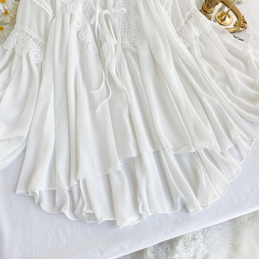 Blusa de Encaje Calado en Gasa - Image 20