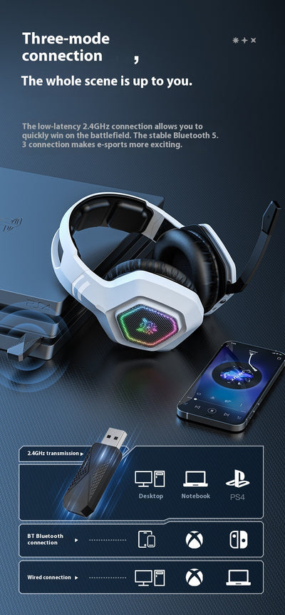 Auriculares Gaming Inalámbricos Bluetooth con RGB Luminoso - Image 11