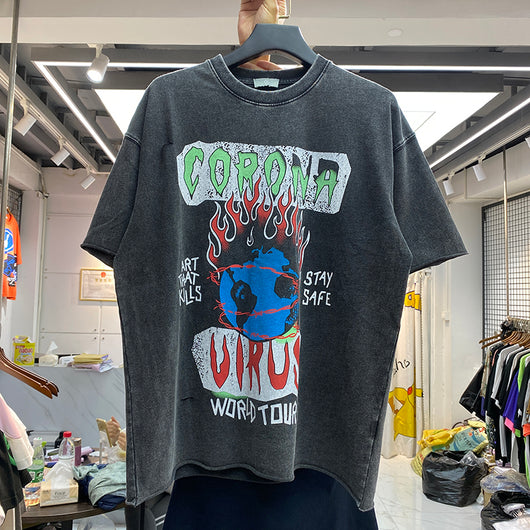 Camiseta Básica Cuello Redondo con Detalles Rotos y Efecto Desgastado - Image 5