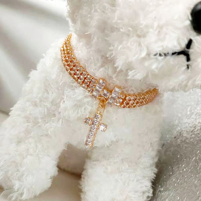 Collar para Mascotas con Circonita y Drenaje Triple - Joyería Elegante para Perros y Gatos - Image 12