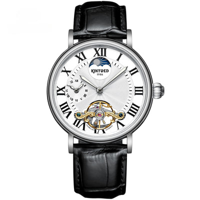 Reloj Automático Tourbillon Hueco con Esfera Luminosa para Hombre - Image 8