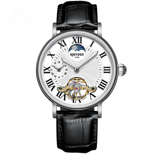 Reloj Automático Tourbillon Hueco con Esfera Luminosa para Hombre - Image 8