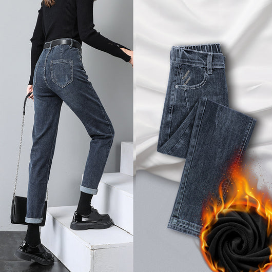 Jeans Mujer Cintura Alta Rectos Holgados - Primavera Verano Otoño - Image 5