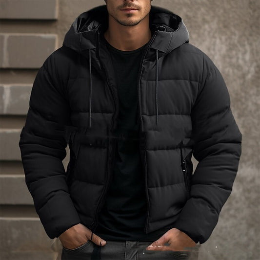 Chaqueta de Invierno con Capucha para Hombre - Abrigo Casual con Cierre