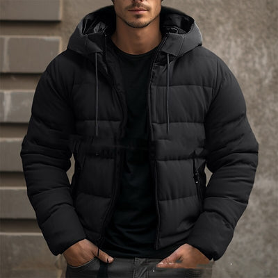 Chaqueta de Invierno con Capucha para Hombre - Abrigo Casual con Cierre