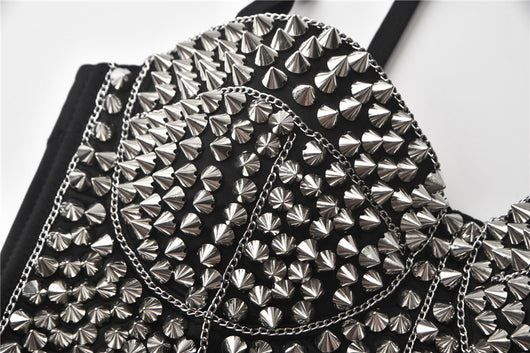 Sujetador de Tiras Finas con Cadenas Punk Artesanal - Image 14