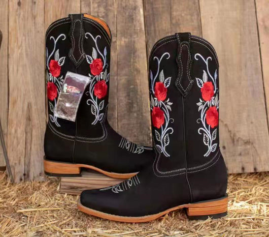 Botas de Moda con Tacón Cuadrado y Punta Cuadrada