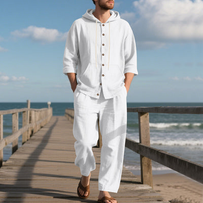 Conjunto Casual de Sudadera con Capucha y Pantalón para Hombre - Image 20