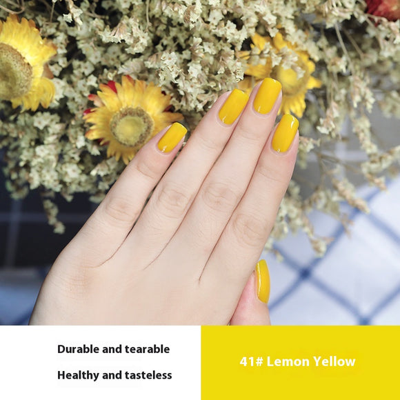 Esmalte de Uñas Amarillo Limón Despegable sin Horno