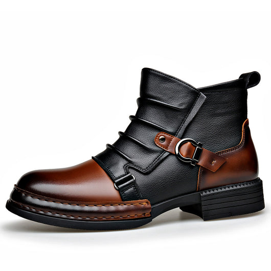 Botas Térmicas Retro Estilo Británico para Hombre con Forro de Lana y Cierre Lateral - Image 4