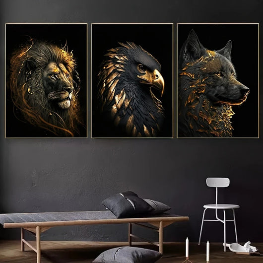 Cuadro Decorativo León - Pintura al Óleo sobre Lienzo para Sala de Estar - Image 7