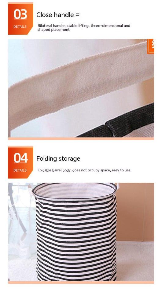 Cesto de Almacenamiento Plegable con Asas Dobles - Organizador de Ropa y Juguetes - Image 9