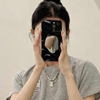 Funda Espejo Geométrica con Patrón Onda para Celular - Image 10