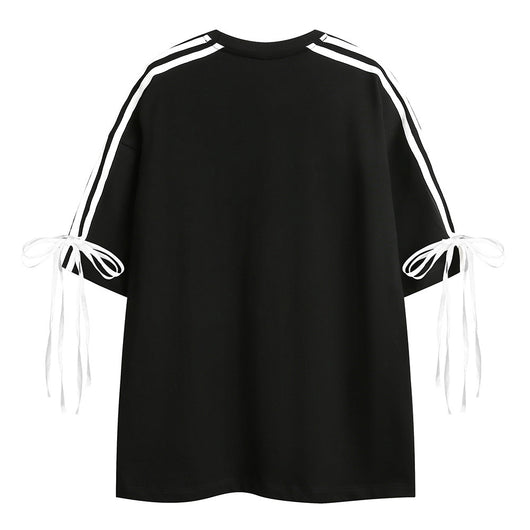 Camiseta de Hombre a Rayas con Cordones y Manga Corta - Image 15