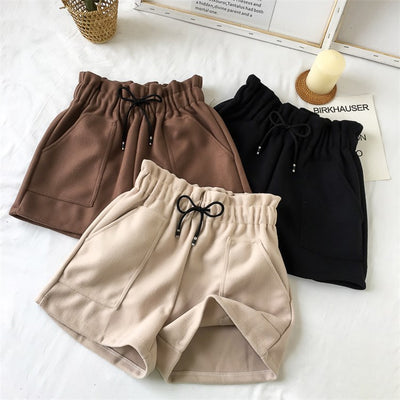Shorts Tipo Falda Cintura Alta Pierna Ancha Estilo A-Line