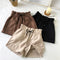 Shorts Tipo Falda Cintura Alta Pierna Ancha Estilo A-Line
