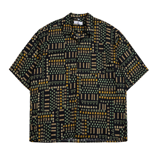 Camisa Retro de Estampado Étnico de Manga Corta para Hombre - Image 11