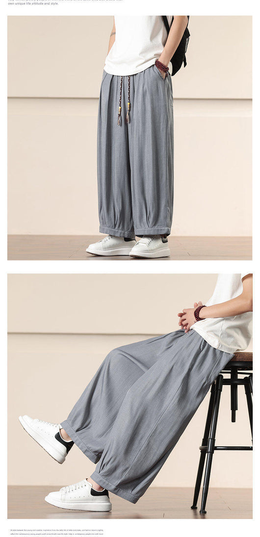 Pantalones Harem Retro Sueltos Talla Grande para Hombre - Image 18