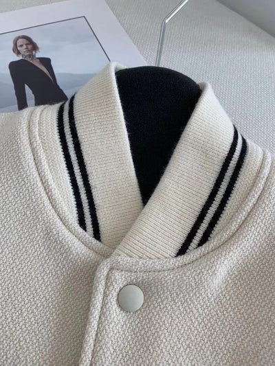 Chaqueta de Cuero Unisex con Costuras Estrella Negro y Blanco - Image 6