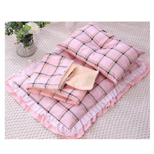 Cama Acolchada Tres Piezas para Gatos y Perros - Colchoneta de Algodón Premium - Image 6