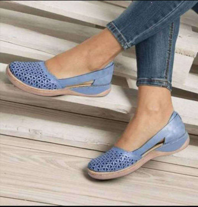 Sandalias Planas Cómodas con Diseño Calado para Mujer Tallas Grandes - Image 6