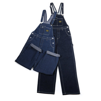 Pantalón Peto Vaquero Vintage a Rayas para Hombre - Estilo Cowboy Clásico - Image 4