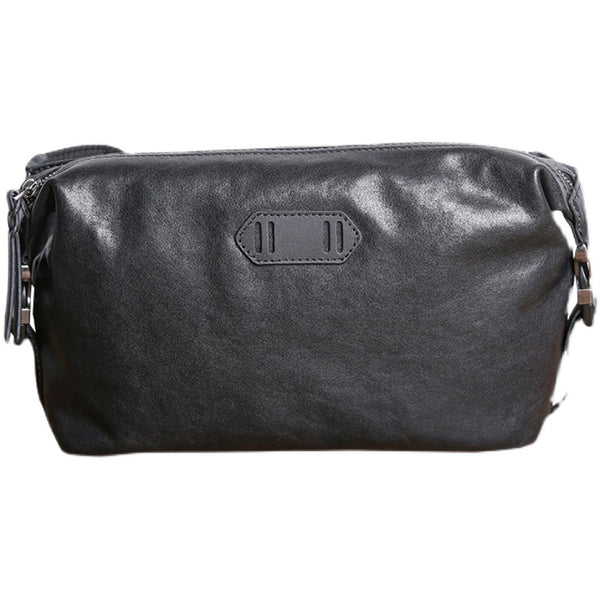 Bolso Mensajero de Cuero Genuino con Gran Capacidad