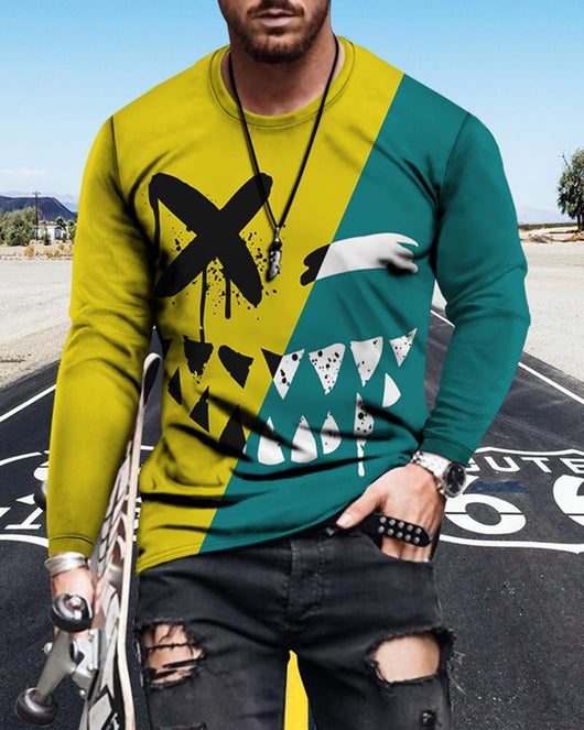 Camiseta Casual Slim Fit con Estampado de Letras para Hombre - Image 4