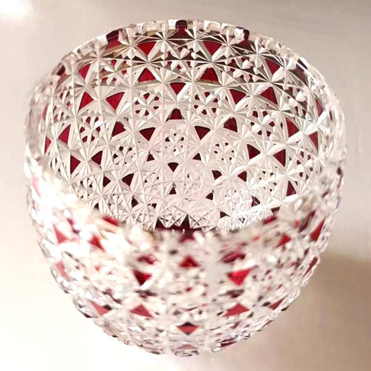 Vaso de Vidrio Tallado a Mano Estilo Japonés Jianghu