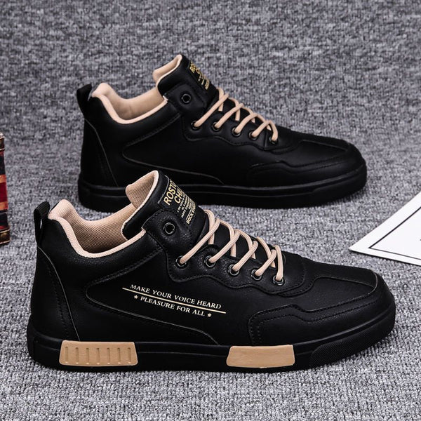 Zapatillas Deportivas High-Top de Cuero Premium Multiuso