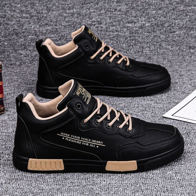 Zapatillas Deportivas High-Top de Cuero Premium Multiuso