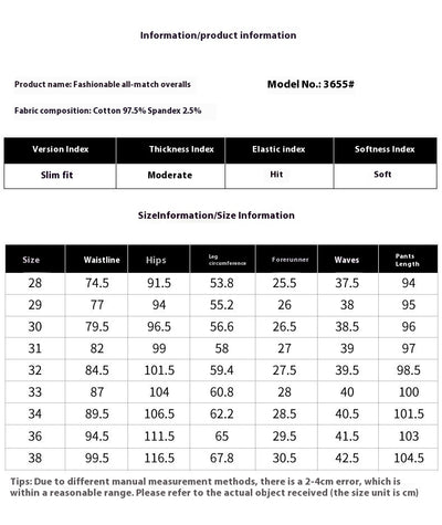 Pantalones de Trabajo Slim Fit Café con Elástico para Hombre - Image 9