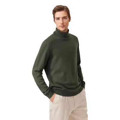 Suéter Cuello Alto Básico para Hombre - Estilo Europeo y Americano - Image 5