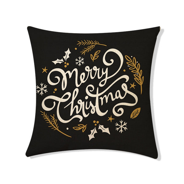 Funda de Almohada con Estampado Navideño Creativo
