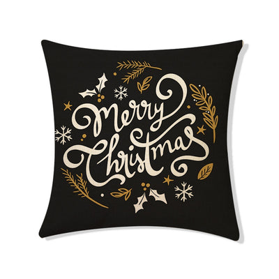 Funda de Almohada con Estampado Navideño Creativo