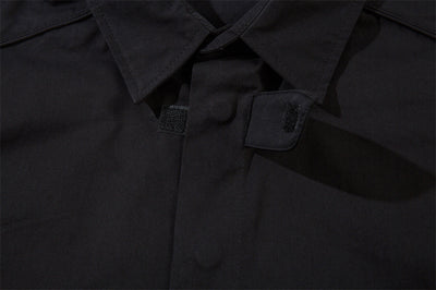 Camisa Suelta de Manga Corta para Hombre en Tono Oscuro - Image 8