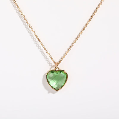 Collar de Cobre con Circón Colorido y Elemento de Amor - Image 8
