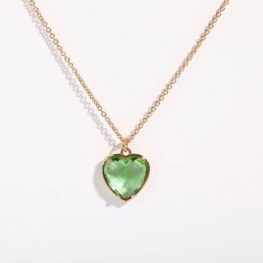 Collar de Cobre con Circón Colorido y Elemento de Amor - Image 8