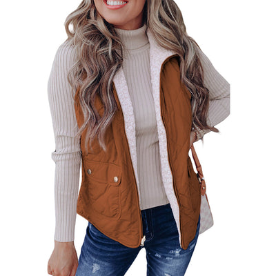 Chaleco Térmico Reversible de Color Liso para Mujer - Image 14