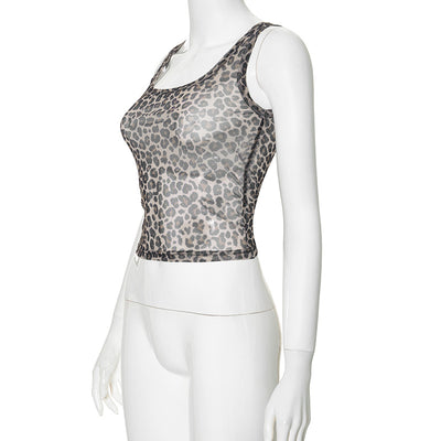 Blusa Estampado Leopardo sin Mangas - Casual Verano Mujer - Image 13